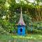 Glitzhome® 32" Retro Blue Metal Pagoda Birdhouse